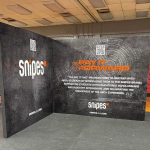 L Shaped thick foam board wall